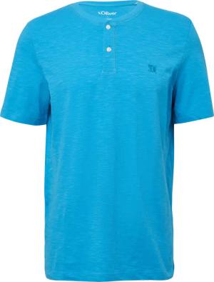 Henley-Shirt mit Flammgarnstruktur