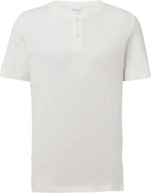 Henley-Shirt mit Flammgarnstruktur