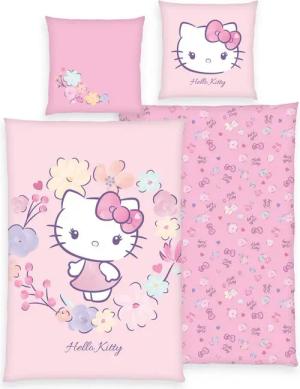 Herding Young Collection Babybettwäsche Hello Kitty BIO-Flanell-Bettwäsche GOTS 40x60 Hoteleinschl. /100x135, 2 teilig, baby bettwäsche set 100x135 kinder bettwäsche 100x135
