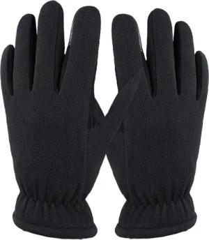 herémood Strickhandschuhe Fleecehandschuhe Winter Schwarz Warme Unisex Handschuhe Atmungsaktiv (Fleecehandschuhe Winter – warme thermo handschuhe, 2-St., Premium Fleece Material – Atmungsaktivität & Wärmespeicherung) Elastisches Handgelenkband – komfortab