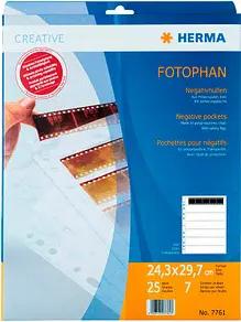 HERMA Fotosichthüllen Fotophan 7x5 Filmstreifen glasklar glatt, 25 St.