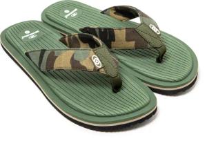 Herren BRASILERAS Toe Flip Flops Militärgrün Anti-Rutsch-Sohle