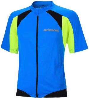 Herren Fahrradtrikot Kurzarm Radtrikot Pro T Blau-Neon