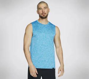 Herren  GODRI CHARGE MUSCLE TANK T-Shirts/Tanks Blau / Weiß