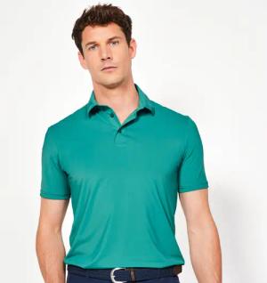 Herren Golf Poloshirt synthetisch atmungsaktiv kurzarm - WW900 grün