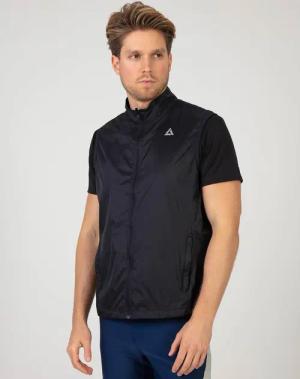 Herren Leichte Windweste Fahrradweste - Laufweste Comfort Line Schwarz