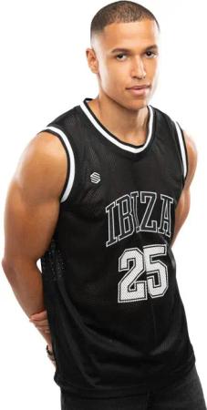 Herren Lifestyle basketballtrikot IBZ Pedrera Black Schwarz