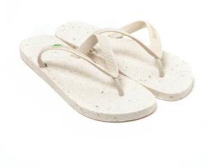 Herren-Strand-Zehentrenner BRASILERAS weiß mit recycelter Sohle