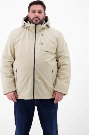 Herren Struktur-Blouson in Übergrößen - Foam White