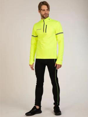 Herren Thermo Fahrradhose Lang Schwarz Neon