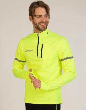 Herren Thermo Fahrradtrikot - Laufshirt Langarm Neon