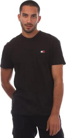 Herren Tommy Hilfiger Tonal Badge T-Shirt in Schwarz