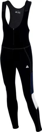 Herren Winter Thermo Fahrradhose Lang mit Trägern Pro Line Schwarz-Blau