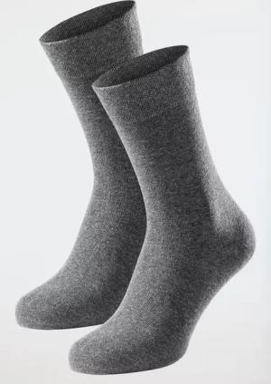 Herrensocken 2er-Pack anthrazit-meliert - 95/5 43/46