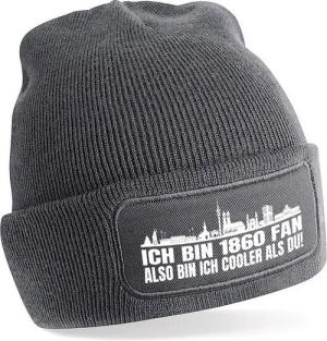 Herzbotschaft Beanie Strickmütze Beanie mit Spruch ICH BIN 1860 FAN (Mütze mit Aufdruck, Skimütze) Unisex SoftTouch angenehm weiche und warme Wintermütze Einheitsgröße