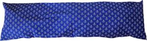 Heubergshop Seitenschläferkissenbezug, (1 Stück), Seersucker, 40x145cm, Anker in Blau und Weiß (389-2)