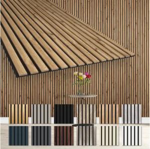 Hexim Wanddekoobjekt AP08 (Akustikpaneele 2 Stück 278x60cm Holz Comfort - flexible Lamellenwand MDF Wandpaneele Lamellenverkleidung Wandverkleidung schalldämmend 3.34m² Pecan)