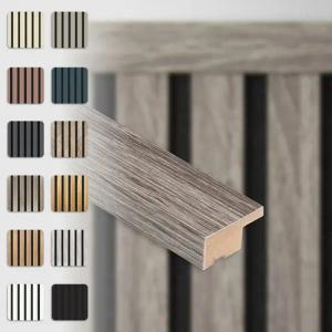Hexim Wanddekoobjekt APA07 (Abschlussleiste 275x2,7cm passend für unsere Akustikpaneele - flexible Lamellenwand Holz MDF Wandpanelee Lamellenverkleidung Wandverkleidung (1 Abschlussleiste Vintage Oak - APA07)
