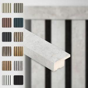 Hexim Wanddekoobjekt APAH10 (Abschlussleiste 137,5x2,7cm passend für unsere Akustikpaneele - flexible Lamellenwand Holz MDF Wandpanelee Lamellenverkleidung Wandverkleidung (1 Abschlussleiste Chicago Concrete - APAH10)