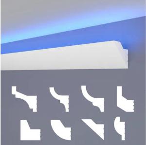 HEXIMO Eckprofil HLED 24 (LED Stuckleisten klassisch, XPS Styropor indirekte Beleuchtung Wand- & Deckenleisten stucco Styroporleisten für Decken (20,4 Meter HLED 24)