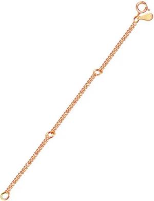 Hey Happiness Kettenverlängerung um 3,5 cm bis 10,5 cm, Silberschmuck vergoldet 18K Roségold, Verlängerungskette aus 925 Sterling Silber