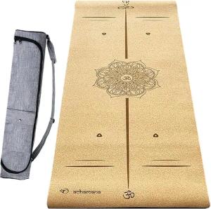 Hi-Tech Kork-Yogamatte 6mm +Wasserdichte Tasche, 3 Materialien für mehr Komfort5