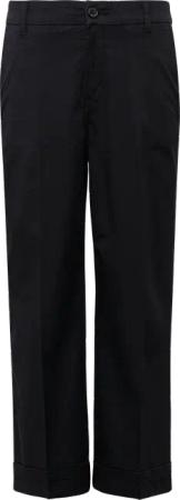 High-Rise-Culotte aus Baumwollstretch mit Bügelfalten