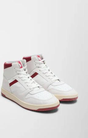 High Top-Sneaker aus Leder