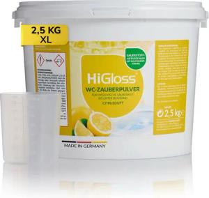 HiGloss WC Zauberpulver für eine saubere Toilette WC-Reiniger (1-St. 2,5kg Schmutzfinder-Technologie, WC Schaum extra stark geg. Urinstein & Kalk)