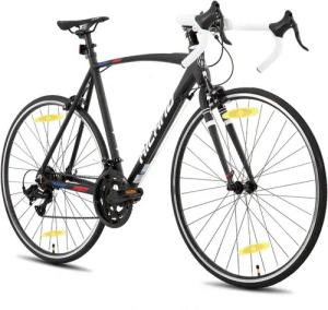 HILAND Rennrad 700c 28 Zoll Rennrad City Commuting Rennrad für Männer Frauen, 14 Gänge, Leichter Aluminiumrahmen, Doppelklemmbremse