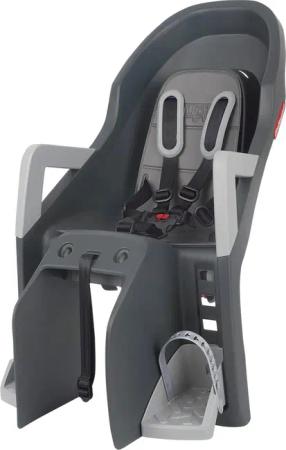 Hintere Gepäckträgerbefestigung Fahrradsitz Guppy Dunkelgrau (mit Box)