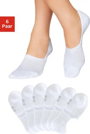 H.I.S Füßlinge Damen 6x weiß Gr.43-46
