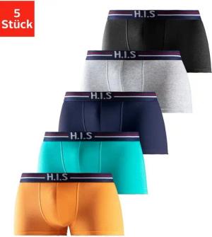 H.I.S Hipster (Packung, 5-St) knapp sitzende Boxershorts mit Streifen aus Baumwollmischung