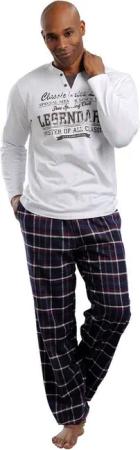 H.I.S Pyjama (2 tlg., 1 Stück) mit Flanellhose