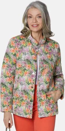 Hochwertige Steppjacke mit modischem Druck - bunt / gemustert - Gr. 22 von Goldner Fashion