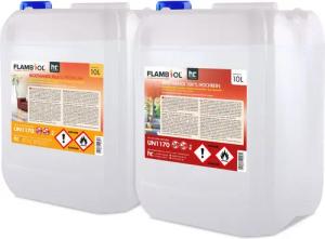 Höfer Chemie GmbH Bioethanol 2 x 10 L Probierset FLAMBIOL® Bioethanol, 20 l, (1-St), Saubere Verbrennung, geruchs- und rußfrei