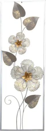 HOFMANN LIVING AND MORE Wanddekoobjekt Wanddekoration (1 St), Blumenmotiv, aus Metall mit Rahmen