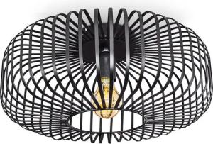 hofstein Deckenleuchte »Pieris« Deckenlampe aus Metall in Schwarz, ohne Leuchtmittel, E27, Leuchte m. Gitter u. Lichteffekt an der Decke