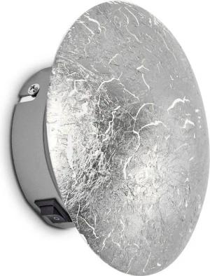 hofstein Wandleuchte »Godo« Wandlampe runde aus Metall in Silber mit Lichtspiel an der Wand, ohne Leuchtmittel, 1xG9, Innen mit Strahlen-Effekt in Struktur-Silber-Optik