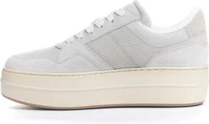 Hogan Low-Top Sneaker - Skysraper Suede Grey Print Velvet - Gr. 38,5 (EU) - in Weiß - für Damen