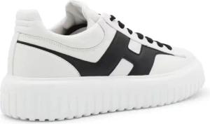 Hogan Low-Top Sneaker - White And Black Leather Sneakers - Gr. 10_5 - in Weiß - für Damen