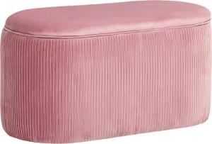 HOMCOM Sitzbank Polsterbank mit Stauraum (Aufbewahrungsbank, 1-St., Truhenbank), Rosa 81 x 40 x 41 cm