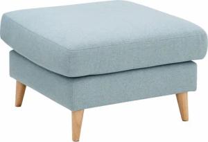 Home affaire Polsterhocker MARSEILLE, Massivholzbeine Eiche, Landhausstil, Wellenunterfederung