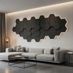 HOME DELUXE Akustikplatte Hexagon selbstklebend SILENT, (15-St)