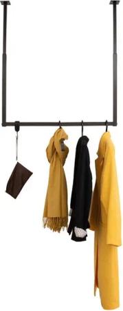 HOME DELUXE Garderobenleiste SWAY - 50/80 x 3 x 60/120  cm, Kleiderstange Industrial, Handtuchhalterung