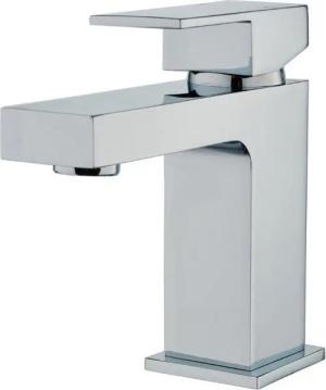 HOME DELUXE Waschtischarmatur AQUATIC - 13,5 x 4,2 x 13,2 cm Waschbeckenarmatur in Chrome, Wasserhahn, Badarmatur