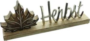 Home-trends24.de Deko-Schriftzug Herbst Mango Holz Dekoration Blatt Deko Schriftzug