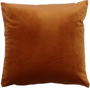 HOME WOHNIDEEN Kissenhülle Home Wohnideen Kissenhülle Samt Uni 40 x 40 cm Kupfer, (1 Stück), Kissenbezug für Dekokissen Zierkissen Kissenhülle