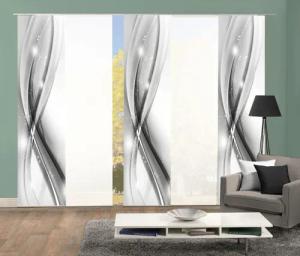 HOME WOHNIDEEN Schiebegardine "GLIWE" Paneelwagen 5 Stk. tlg. Schiebevorhang Digi 5er Set GLIWE GRÜN