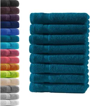 Hometex Premium Textiles Handtuch in Premium Qualität 500 g/m², Feinster Frottier-Stoff 100% Baumwolle, 8x Gästetuch, weich, saugfähig, extra schwer & flauschig - TEST BILD TOP MARKE 2025